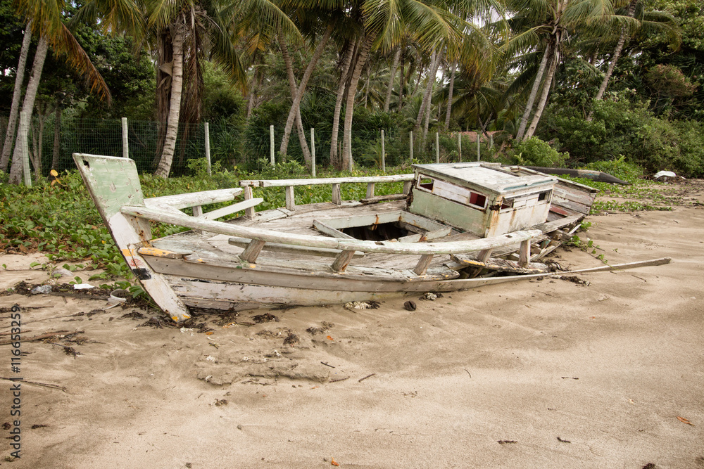 Broked Fisherman boat