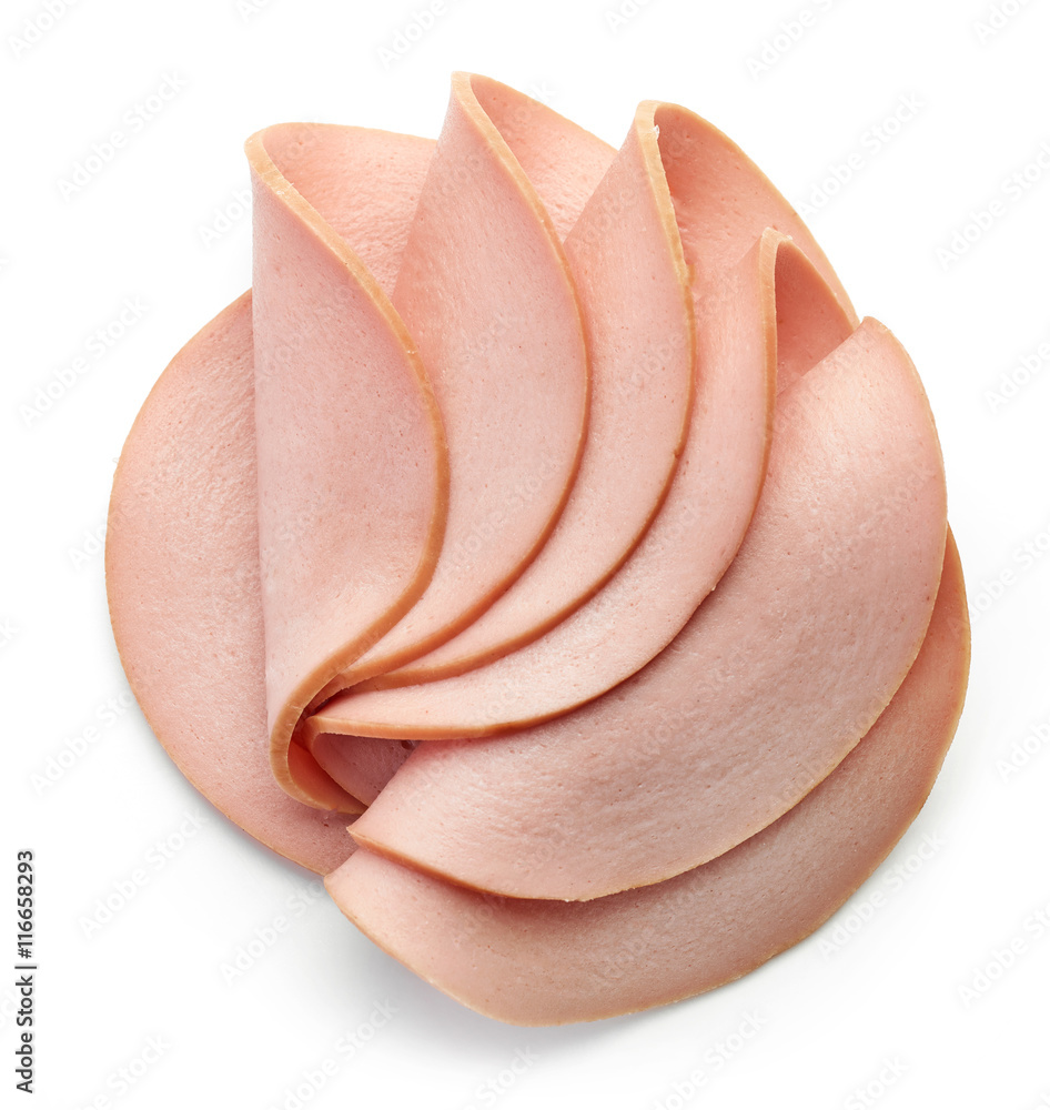 sliced boiled sausage