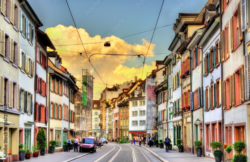 Buildings in the city centre of Basel