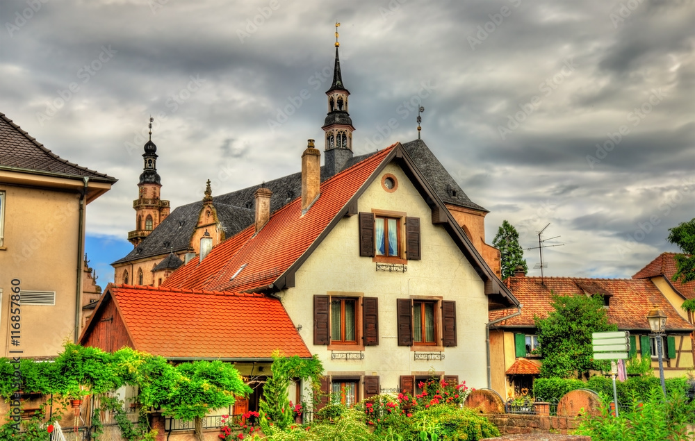 Traditional Alsatian houses in Molsheim - France