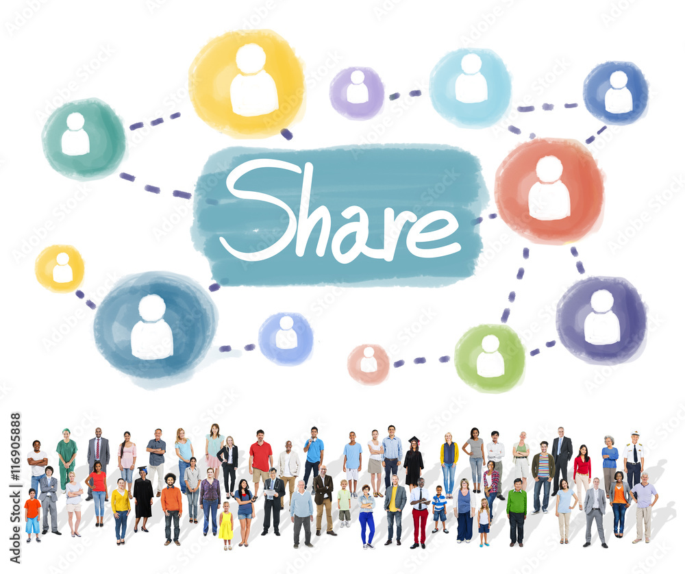 Share Sharing Connection Networking Concept