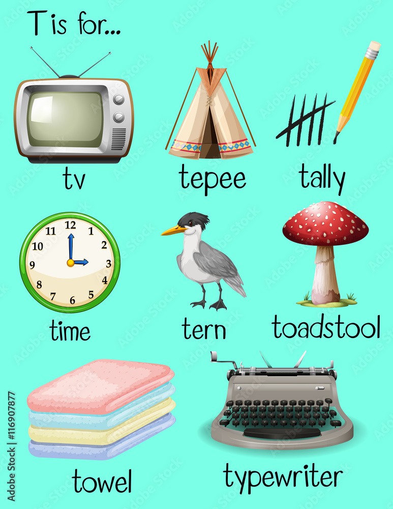 Many words begin with letter T