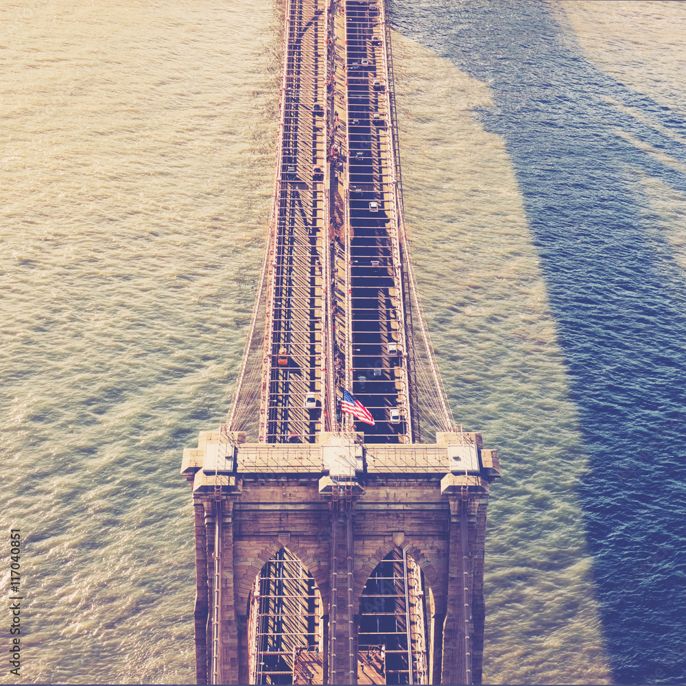 Brooklyn Bridge over the East River in New York