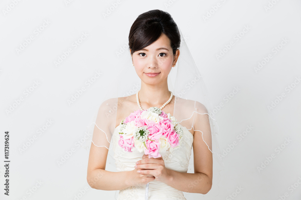 attractive asian woman wedding image