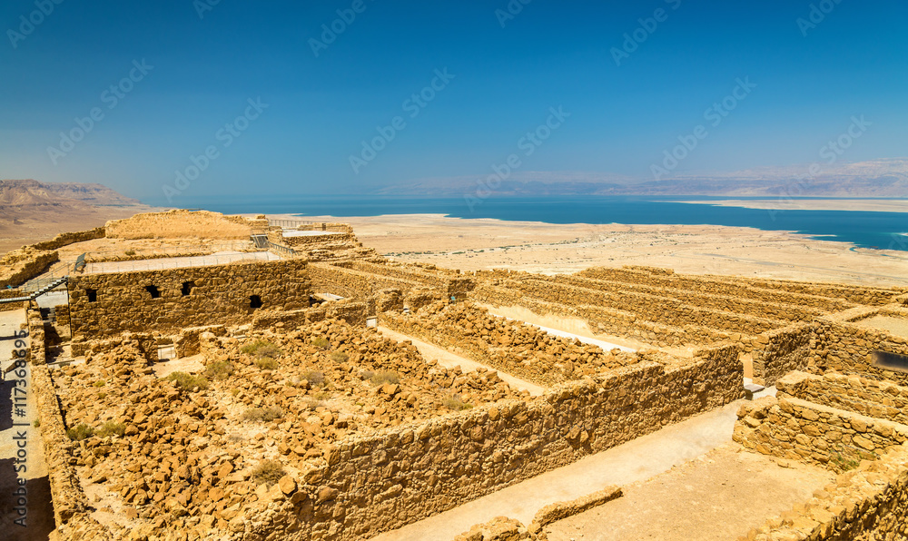 View on ruins of Masada fortress - Judaean Desert, Israel