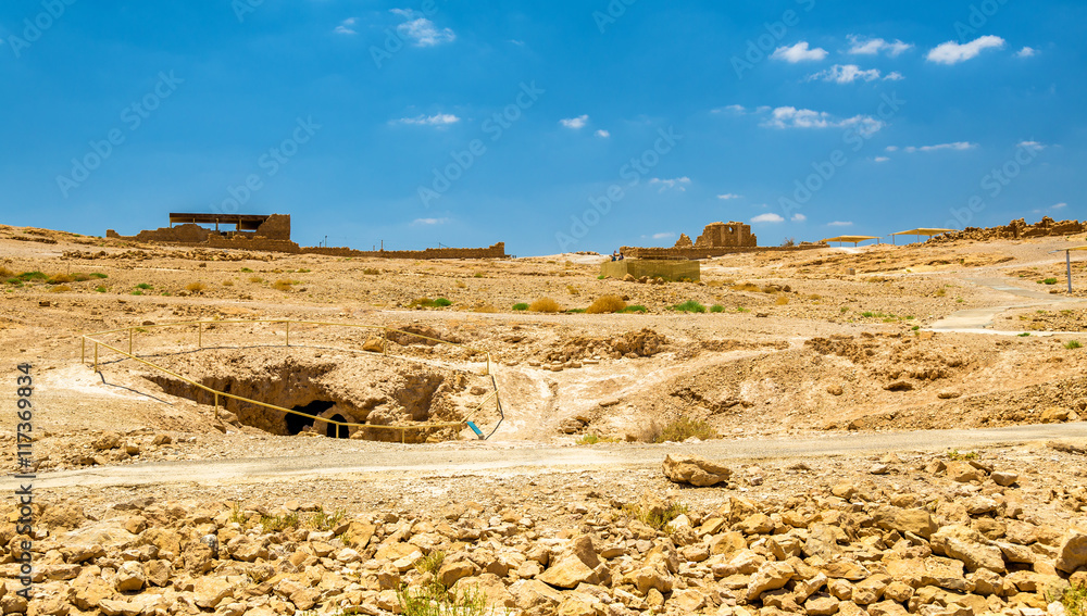 View on ruins of Masada fortress - Judaean Desert, Israel