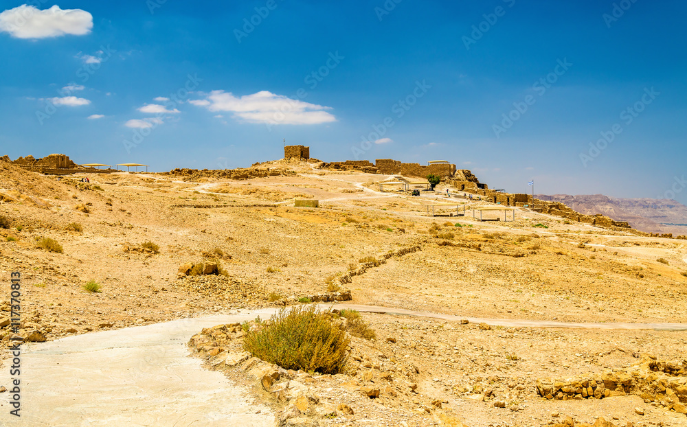 View on ruins of Masada fortress - Judaean Desert, Israel