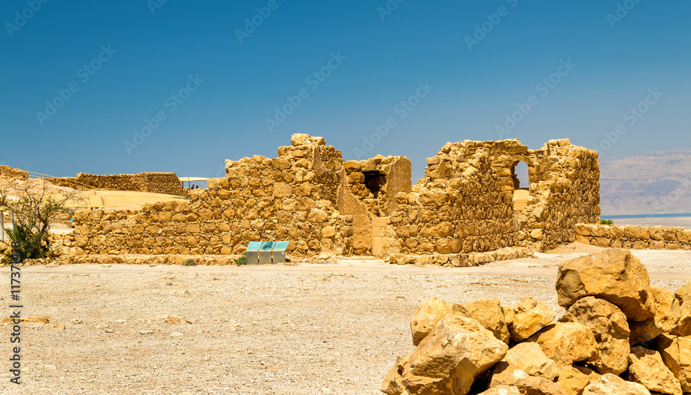 View on ruins of Masada fortress - Judaean Desert, Israel