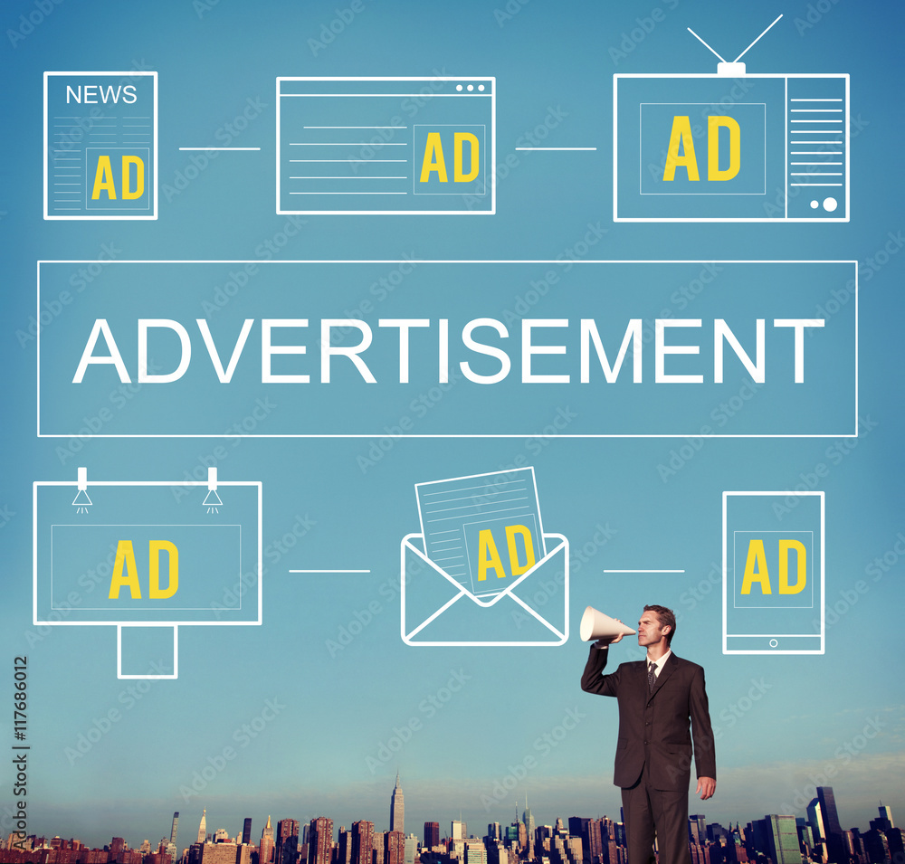 Advertisement ADS Commercial Marketing Advertising Branding Conc