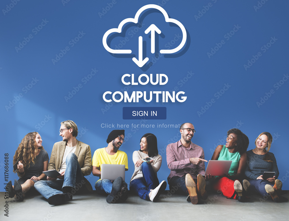 Cloud Computing Network Storage Technology Data Concept