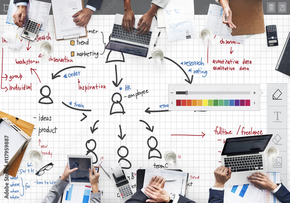 Organization Chart Management Planning Concept