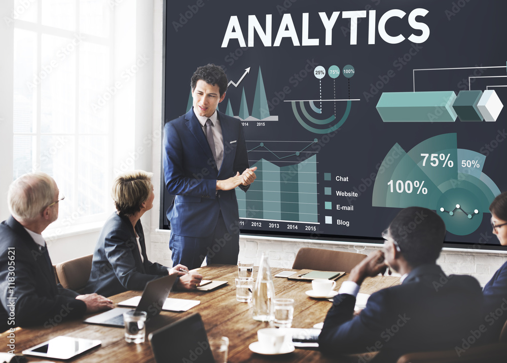 Analytics Marketing Business Report Concept