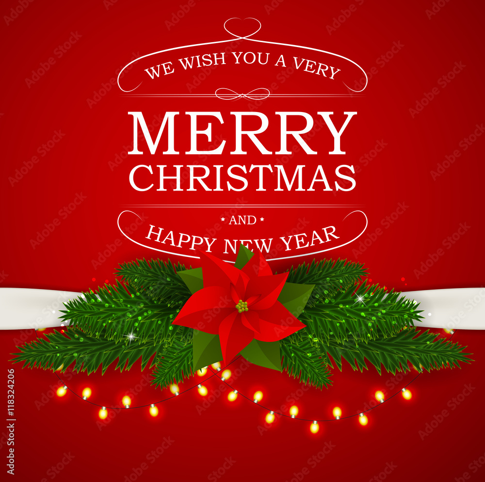 Abstract Beauty Christmas and New Year Background. Vector Illust