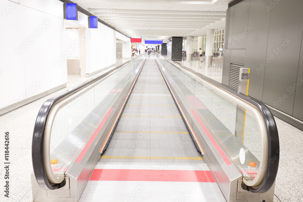 escalator in airport