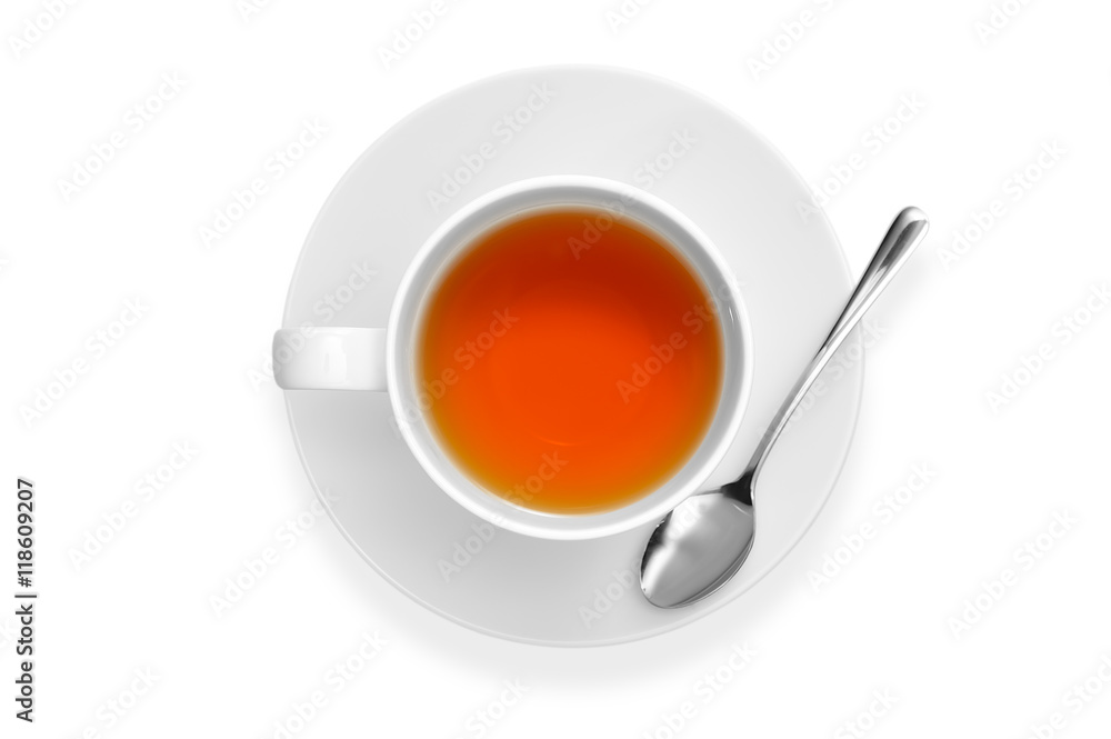 Cup of tea isolated on white background