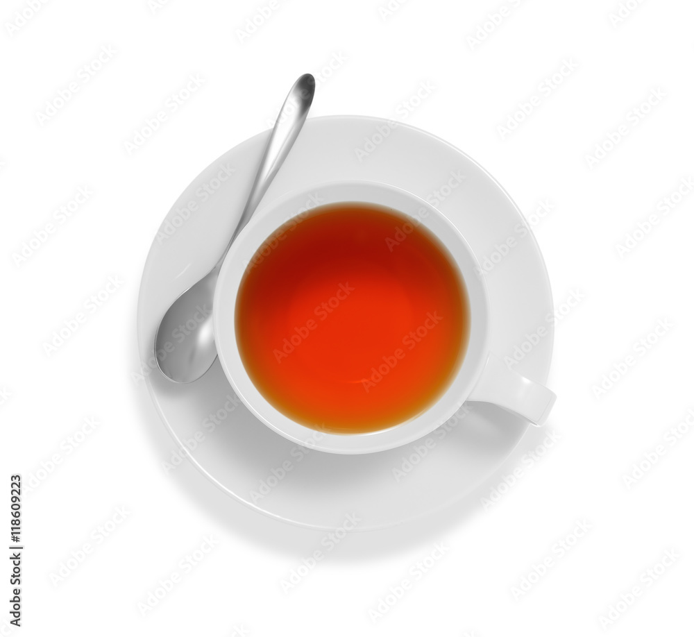 Cup of tea isolated on white background