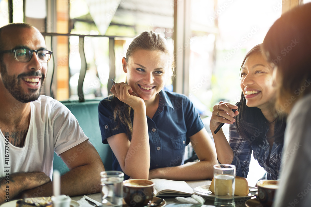 Coffee Shop Cafe Restaurant  Friendship Togetherness Concept