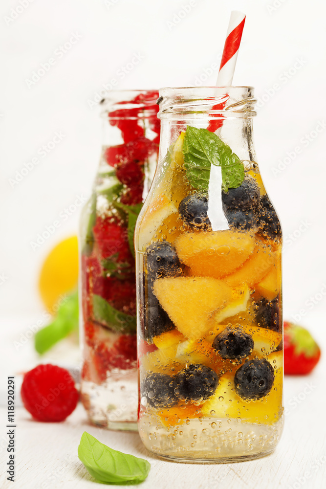 Detox fruit infused flavored water