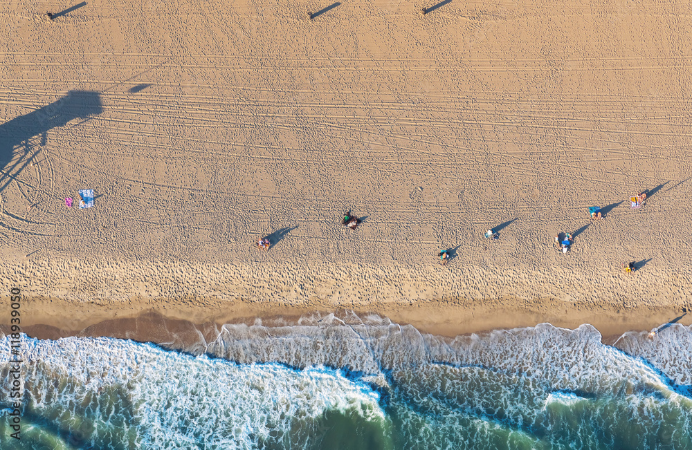 Santa Monica beach from above