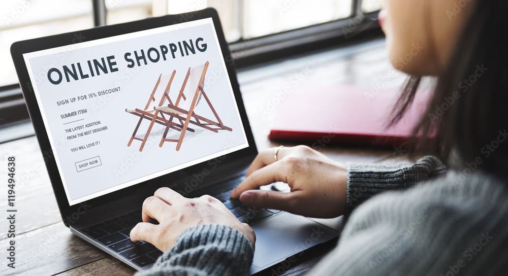 Shopping Online Shopaholics E-Commerce E-Shopping Concept