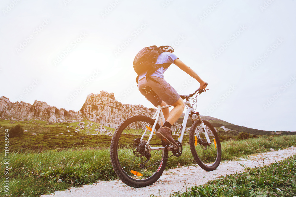 mountain bike, cycling outside, extreme sports