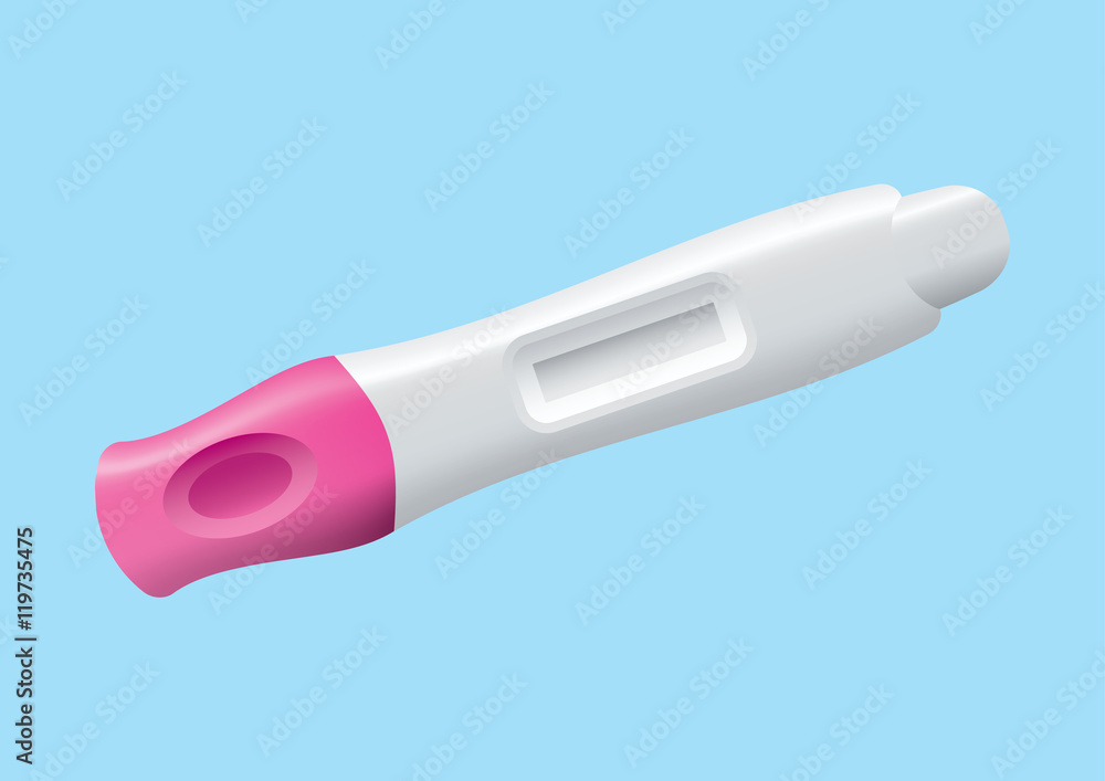 Pregnancy test isolated flat design vector illustration