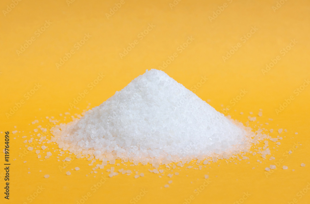 Pile of sugar isolated