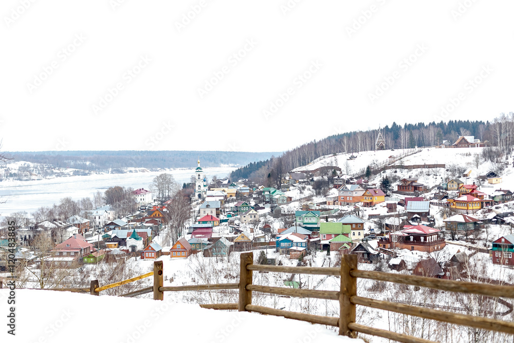 Colorful neighborhood in winter - Plios, Russia