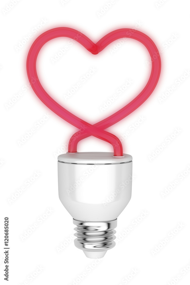 Heart shape light bulb