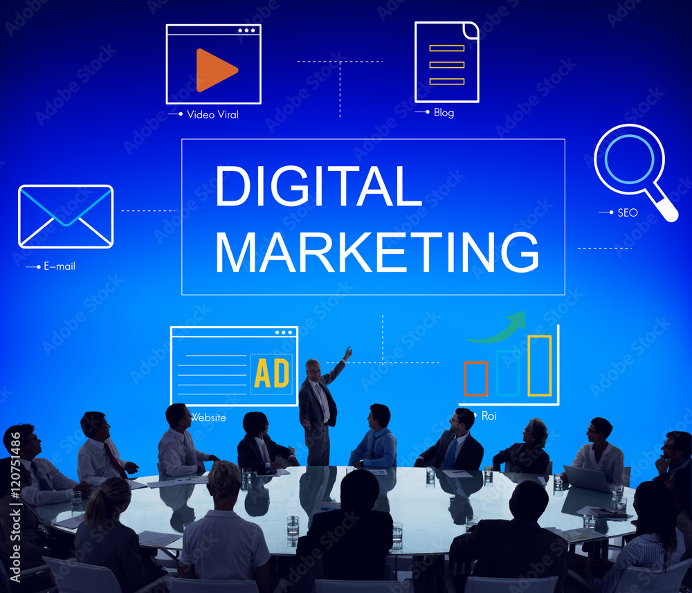 Digital Marketing Media Technology Graphic Concept