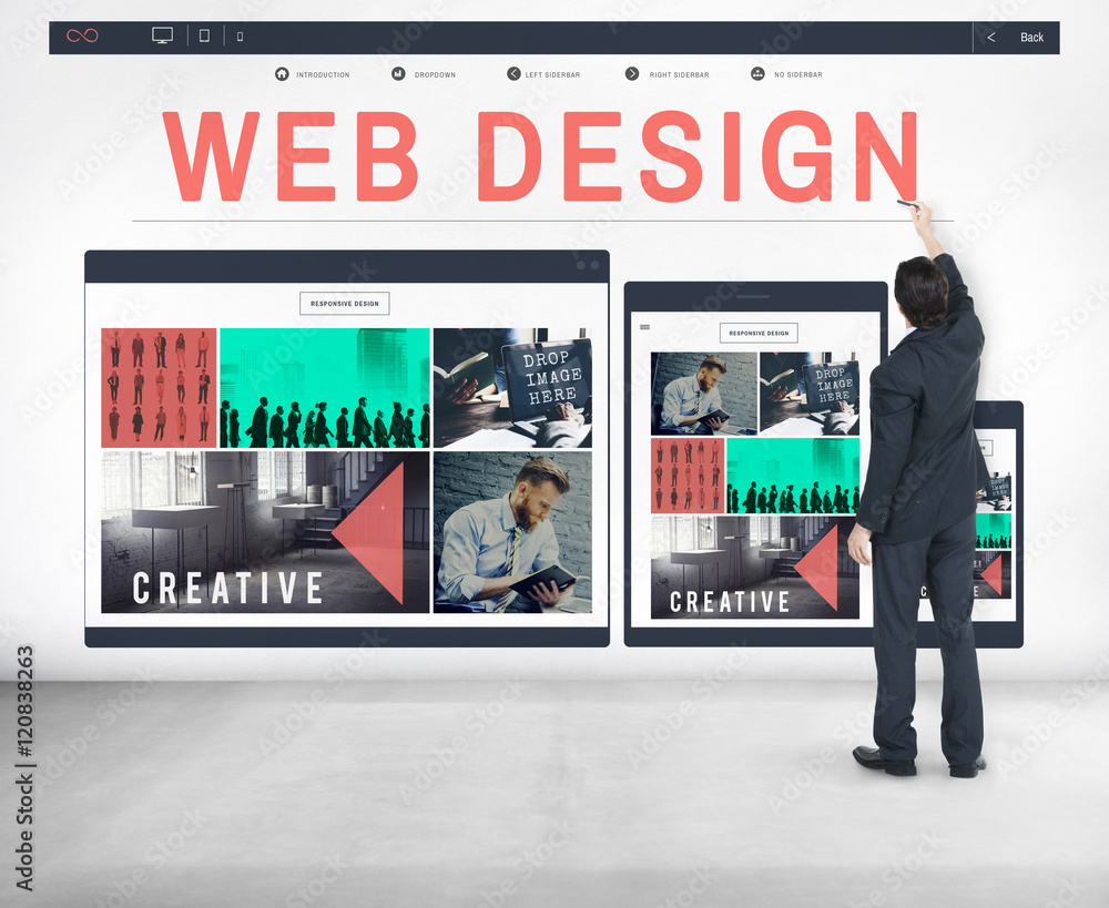 Web Design Software Technology Layout Blogging Concept