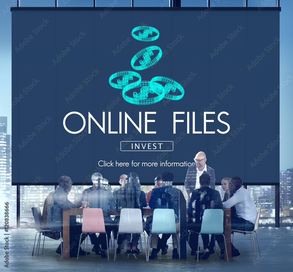 Onine Files Streaming Computer Connection Concept