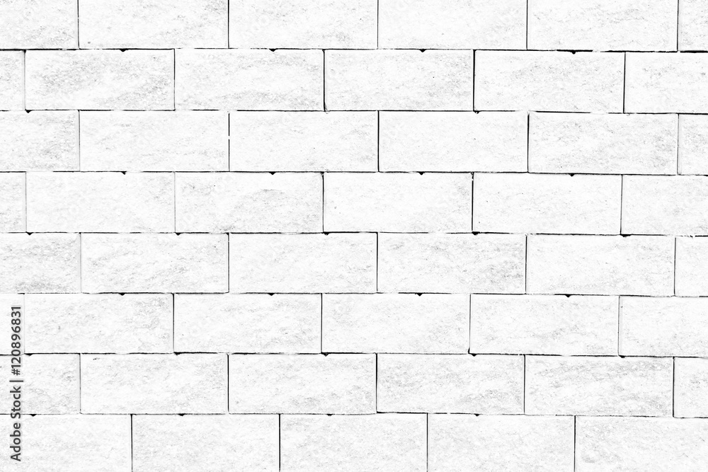 White textured brick wall background