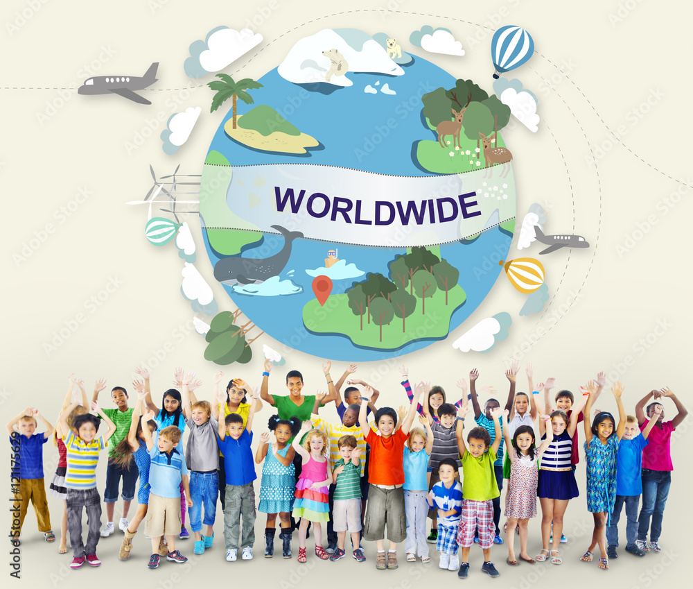 World Worldwide Society Global Community Connection Concept