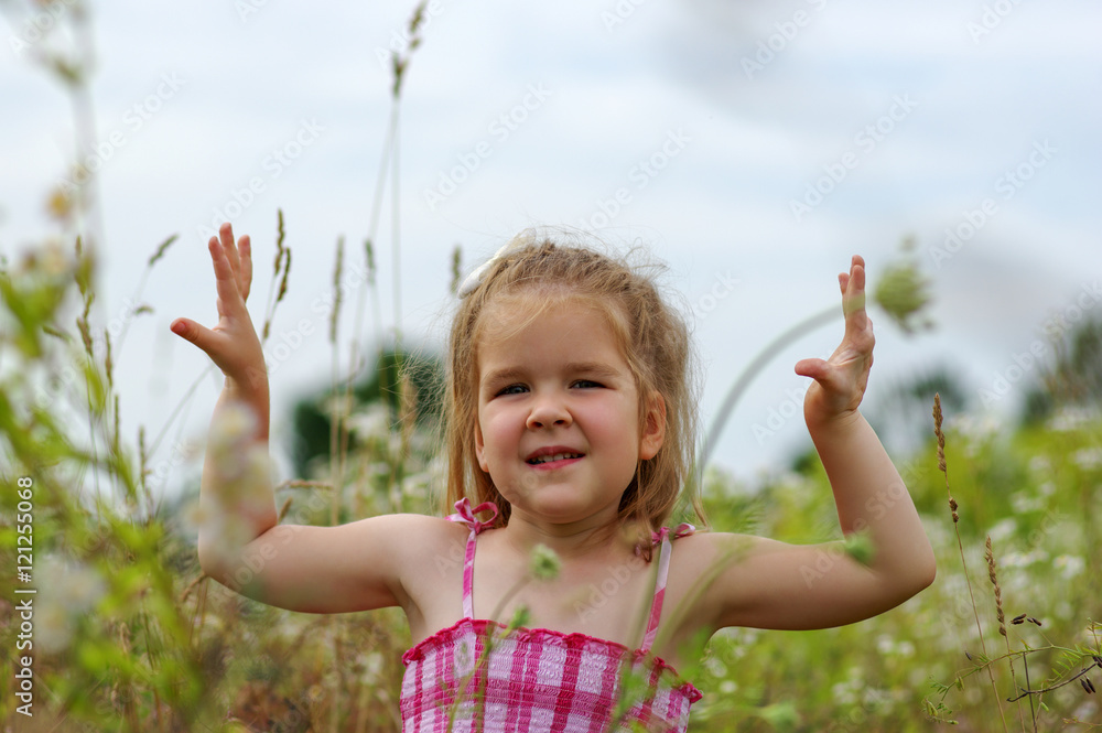  little girl on the meadow