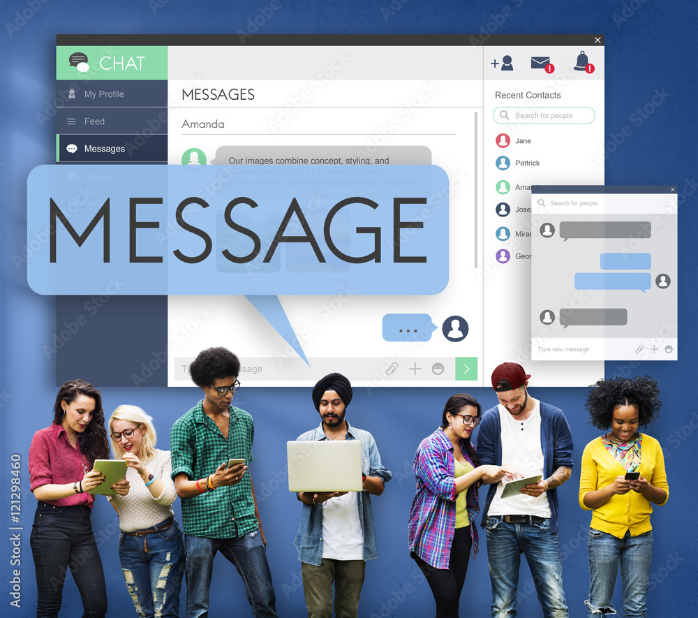 Online Message Email Digital Chatting Concept