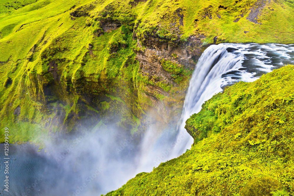 One of numerous waterfalls on the Skoga River - Iceland