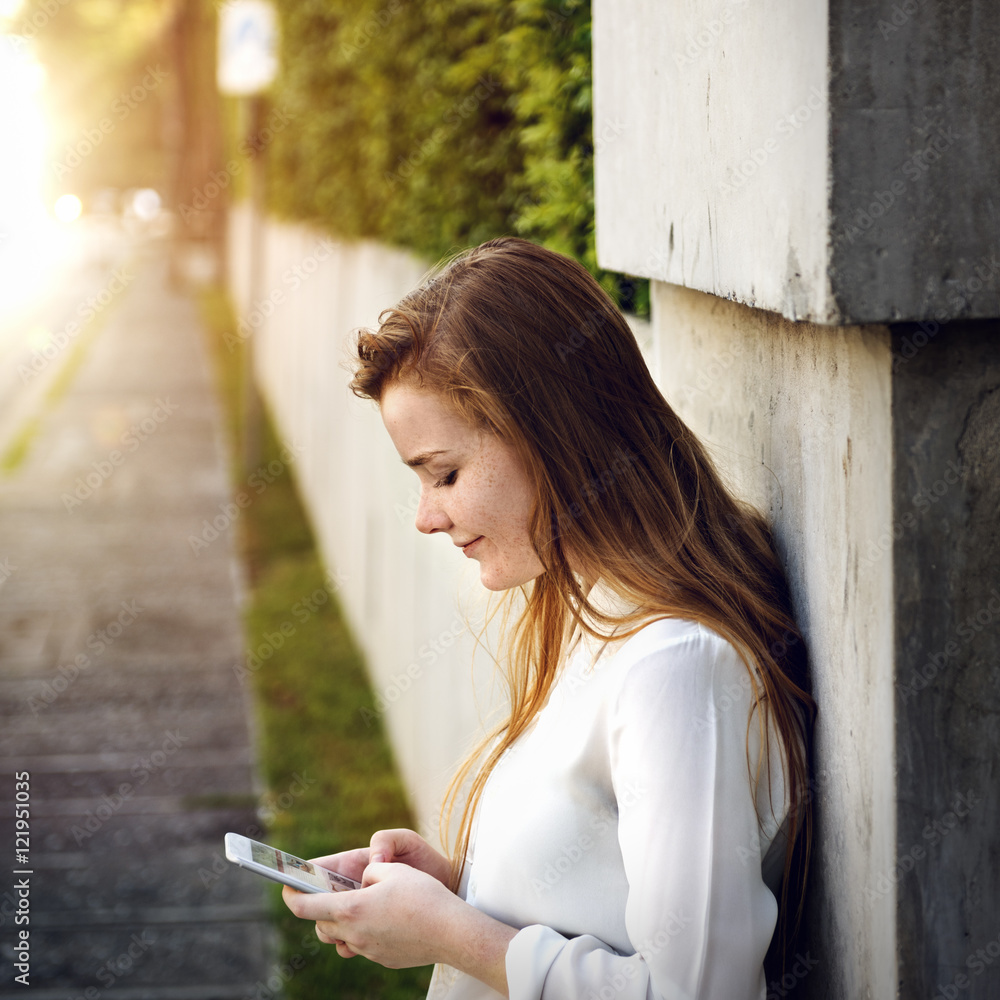 Girl Casual Activity Chilling Relaxation Outdoor Concept