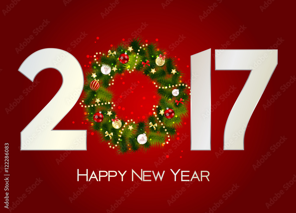 Abstract Beauty Christmas and New Year Background. Vector Illust