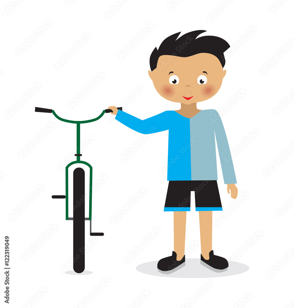 The boy with a Bike