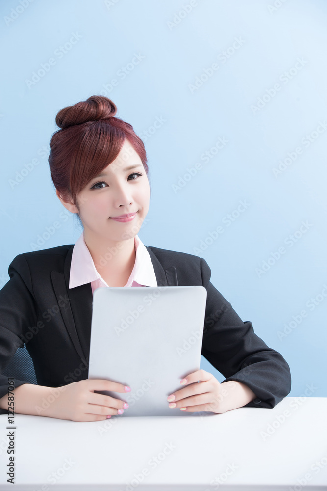 business woman use tablet