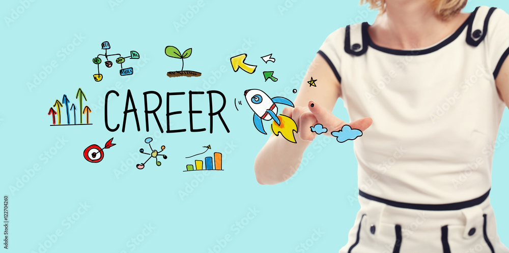 Career concept with young woman