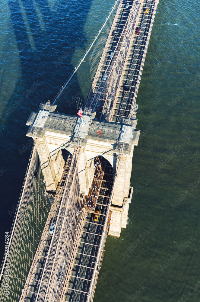 Brooklyn Bridge over the East River in New York