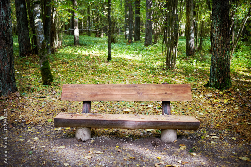 old wooden bench