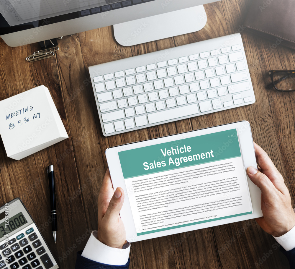 Vehicle Sales Agreement Insurance Concept