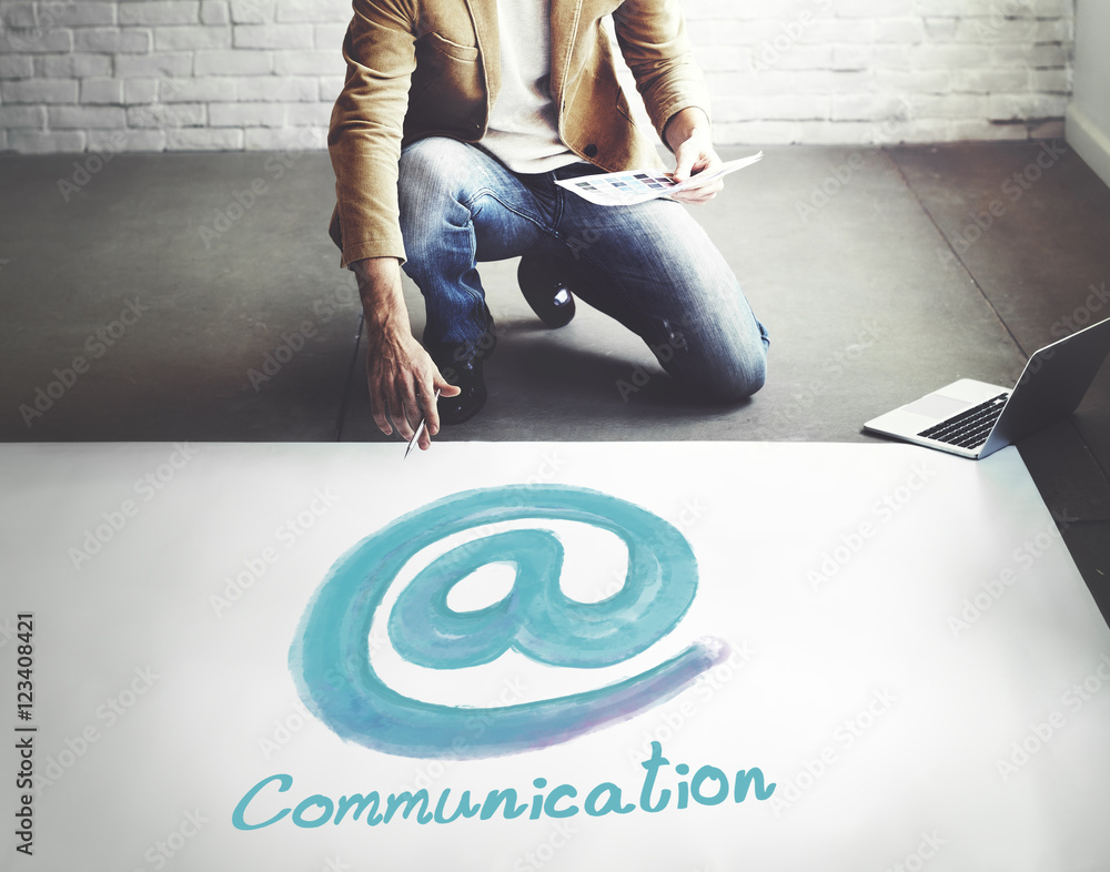 At Sign Communication Contact Connection Concept