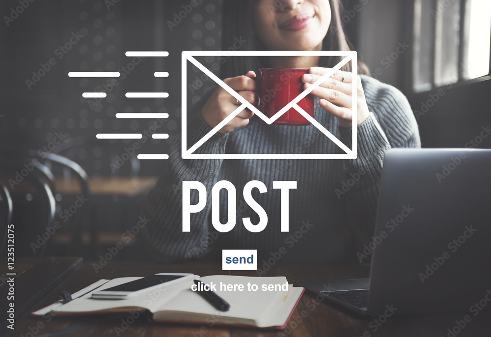 Post Mail Correspondence Online Message Communication Concept