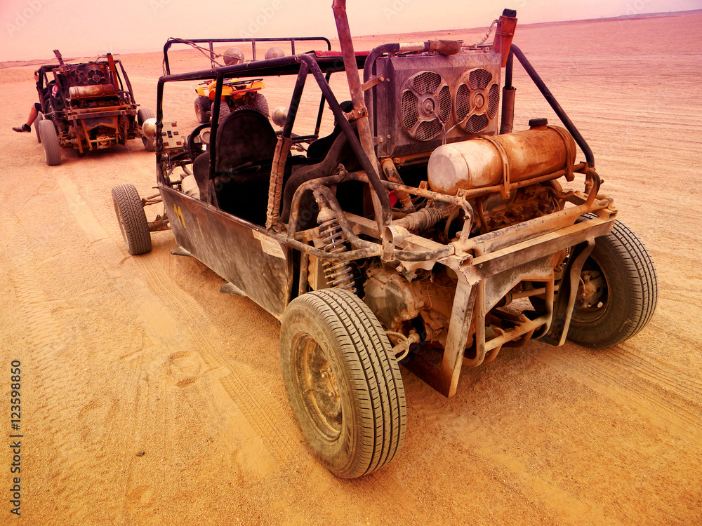 homemade offroad car  for tourist trip in egypt