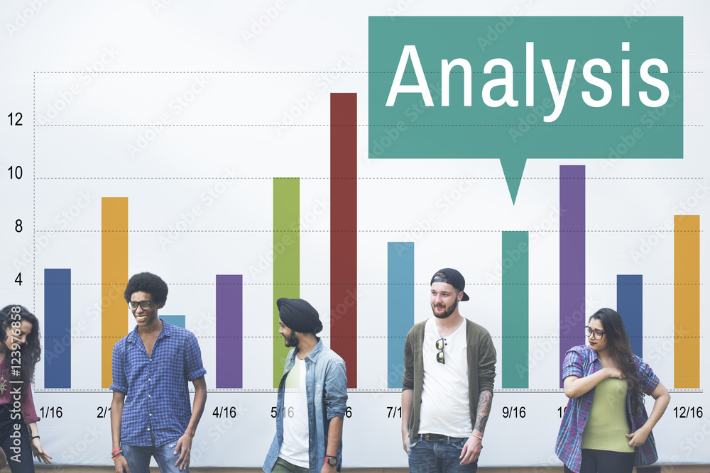 分析分析图表增长统计概念