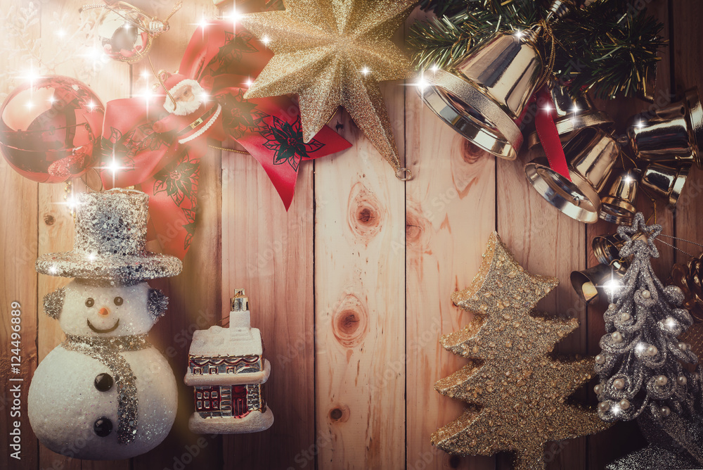 Christmas background with decorations